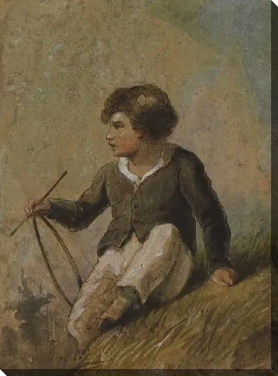 Картина Мальчик с обручем и палкой