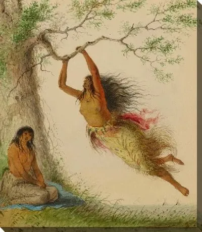 Картина Индийские девочки качаются