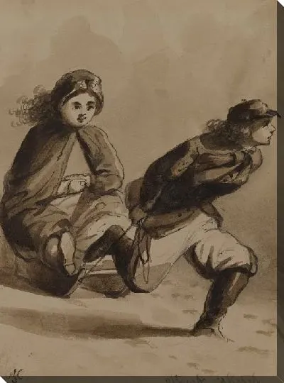 Картина Улица Эскиз. Бой Галантность