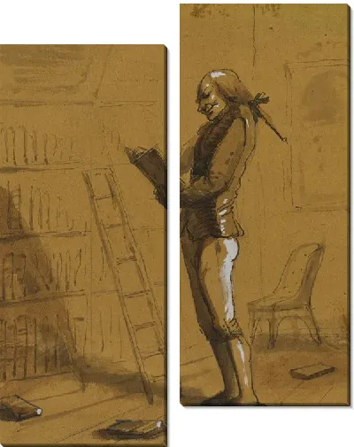 Картина Библиоман с «Эльзивиром» в руках!