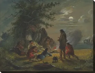 Картина Лунный свет - Лагерь Сцена