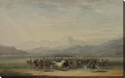 Картина Паническое бегство диких лошадей