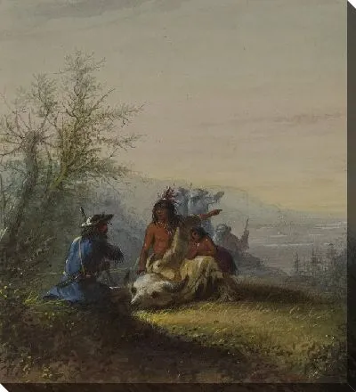 Картина Группа альпиниста и индейца Канзаса