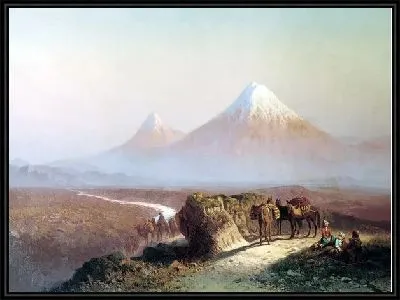 В горах. Вид на Арарат (In the mountains. View of Mount Ararat)