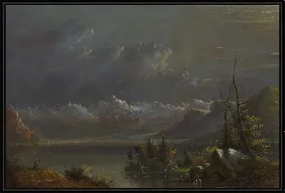 Картина Сцена озера - Скалистые горы.