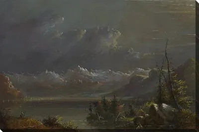 Картина Сцена озера - Скалистые горы.