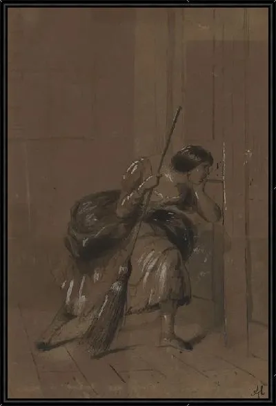 Картина Маркиза (Иллюстрация из Диккенса "Старый магазин курьезов")