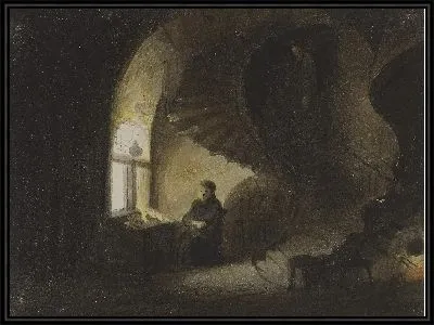 Человек сидит у окна