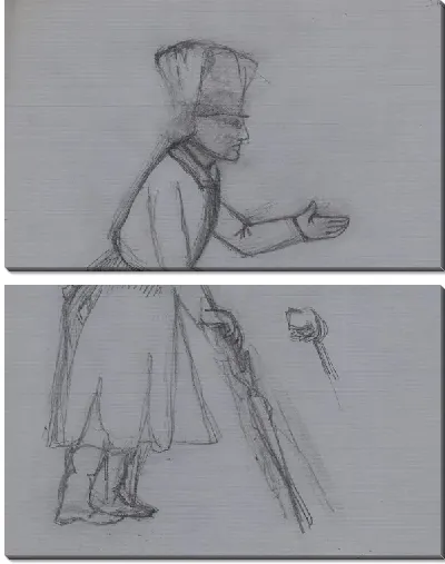 Картина Без названия: Франсуаза Равель в роли Бертран Равель [Версия: похоже на Ректо]