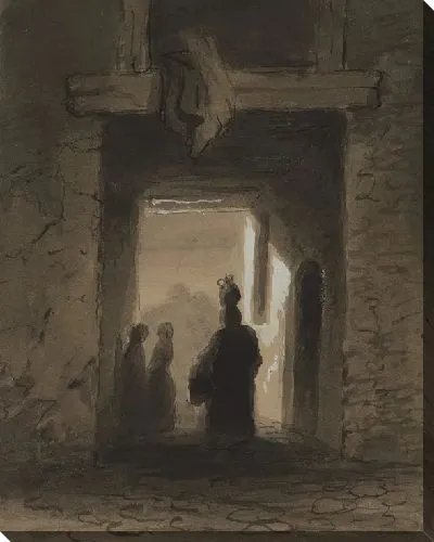 Картина Женщина, несущая кувшин через портал