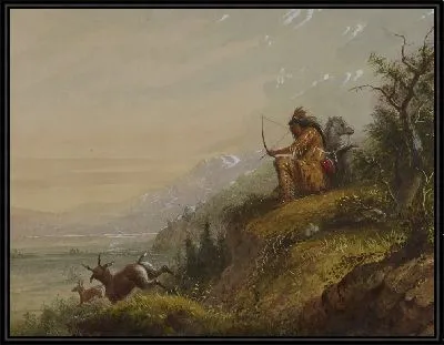 Картина Индийская стреляющая антилопа Пауни