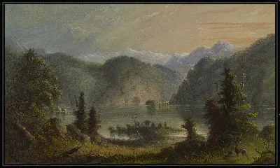 Картина Сцена озера