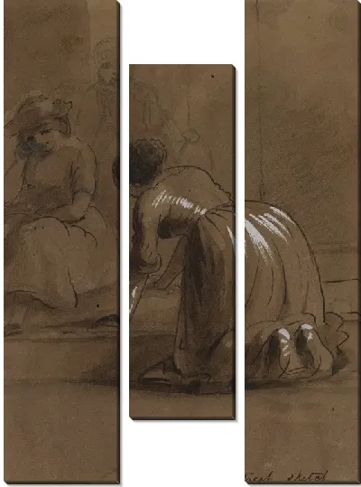 Картина Улица Эскиз. Стиральная Шаги.