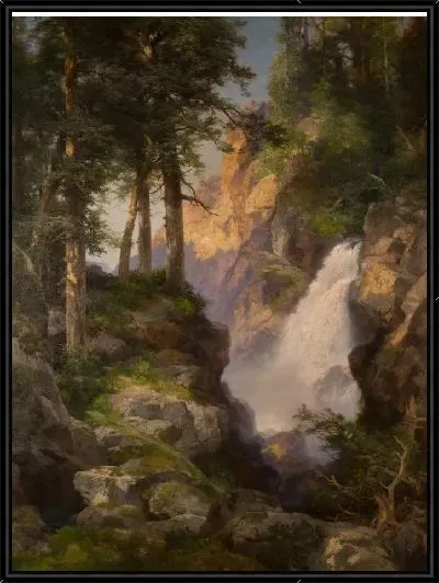 Картина Водопад в ущелье тольтеков
