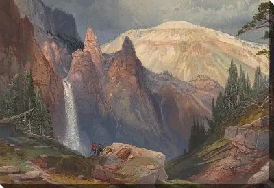 Картина Тауэр Фоллс и Сера Маунтин, Йеллоустонский национальный парк