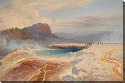 Картина Великая голубая весна бассейна Нижнего Гейзера, Йеллоустонский национальный парк