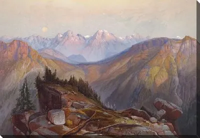 Картина Нижний Йеллоустонский хребет видно из Йеллоустонского национального парка