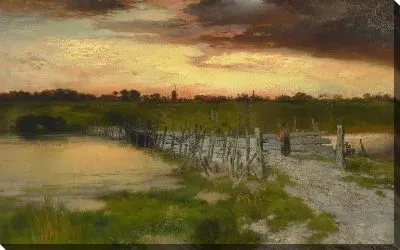 Картина Старый мост через пруд Хук, Ист-Хэмптон, Лонг-Айленд