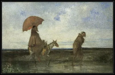 Монахи, пересекающие брод