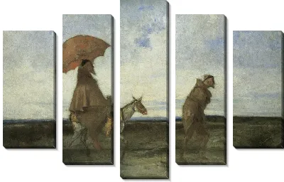 Монахи, пересекающие брод