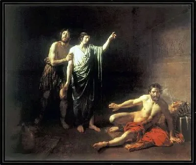 Иосиф, толкующий сны заключённым с ним в темнице виночерпию и хлебодару (Joseph Interprets Dreams prisoner with him in prison butler and the baker)