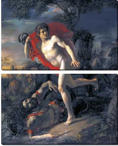 Картина Подвиг молодого киевлянина при осаде Киева печенегами в 968 году (The feat of the young from Kiev at the siege of Kiev by the Pechenegs in 968)