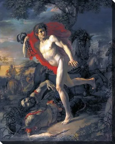 Картина Подвиг молодого киевлянина при осаде Киева печенегами в 968 году (The feat of the young from Kiev at the siege of Kiev by the Pechenegs in 968)