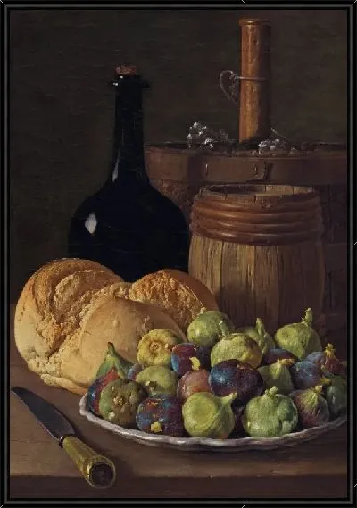 Картина Натюрморт с инжиром и хлебом