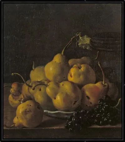 Натюрморт с грушами и виноградом