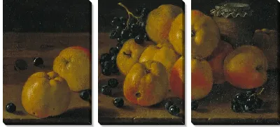 Картина Натюрморт с яблоками, виноградом и вареньем