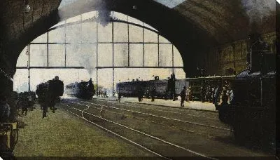 Картина Центральный вокзал Милана в 1889 году