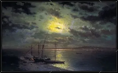 Лунная ночь на реке (Moonlit night on the river)