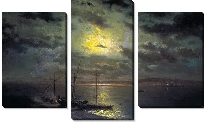 Лунная ночь на реке (Moonlit night on the river)