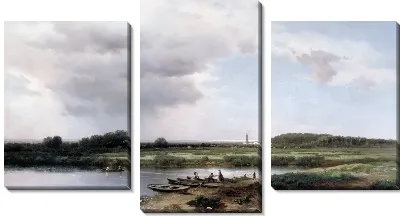 Картина Вид на реку Казанку (View of the river Kazanka)