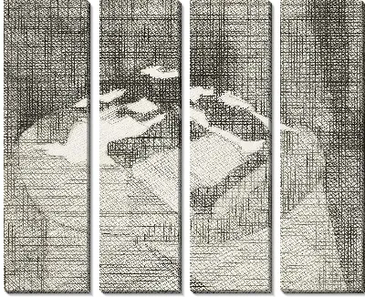 Профиль головы девушки