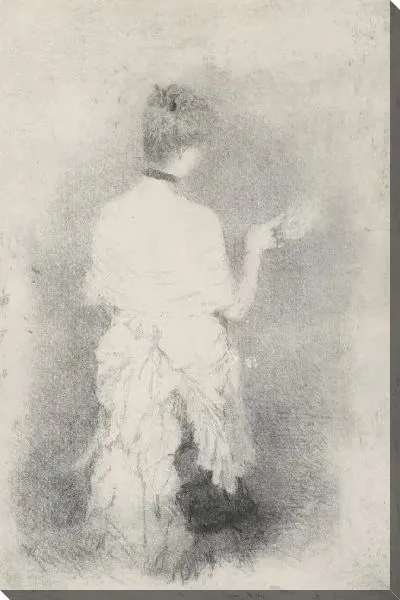 Картина Элегантная молодая женщина, увиденная сзади