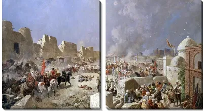 Картина Вступление русских войск в Самарканд 8 июня 1868 года (The entry of Russian troops in Samarkand, June 8, 1868)