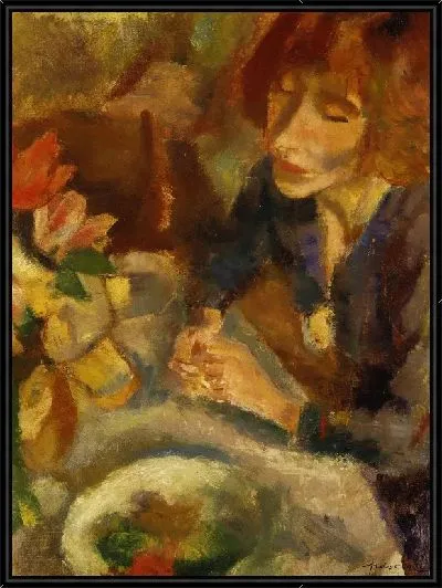 Картина Женщина и цветы (Портрет Гермины Давид)