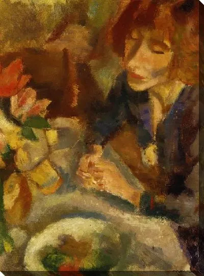 Картина Женщина и цветы (Портрет Гермины Давид)