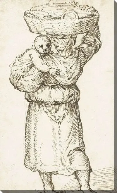 Картина Бегущая женщина, вид сзади