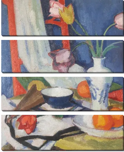 Картина Натюрморт с тюльпанами и апельсинами