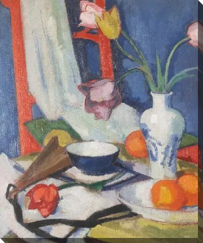 Картина Натюрморт с тюльпанами и апельсинами