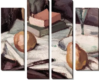 Картина Натюрморт с грушами и рюмкой