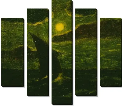 Парусный спорт при лунном свете