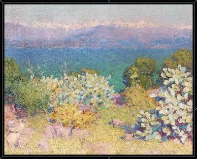 Утром Приморские Альпы из Антиба