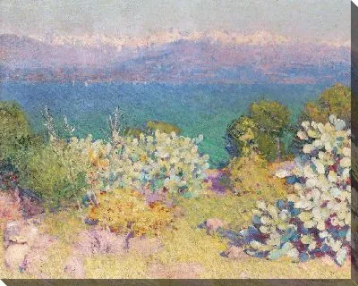 Картина Утром Приморские Альпы из Антиба