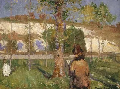 Мадам Сислей на берегу Лоинг в Море