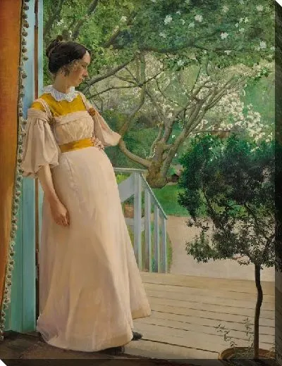 Картина У французских окон. Жена художника