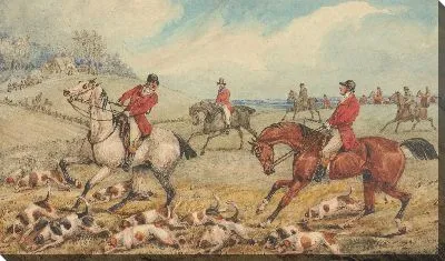 Картина Иллюстрация к Р.С. Surtees »,« Анализ охотничьего поля »: Проверка:« Что, черт возьми, ты здесь делаешь? »