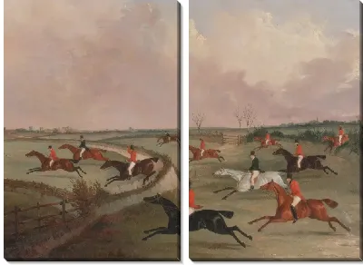 Картина Охота на Куорна в полном крике: Вторые лошади